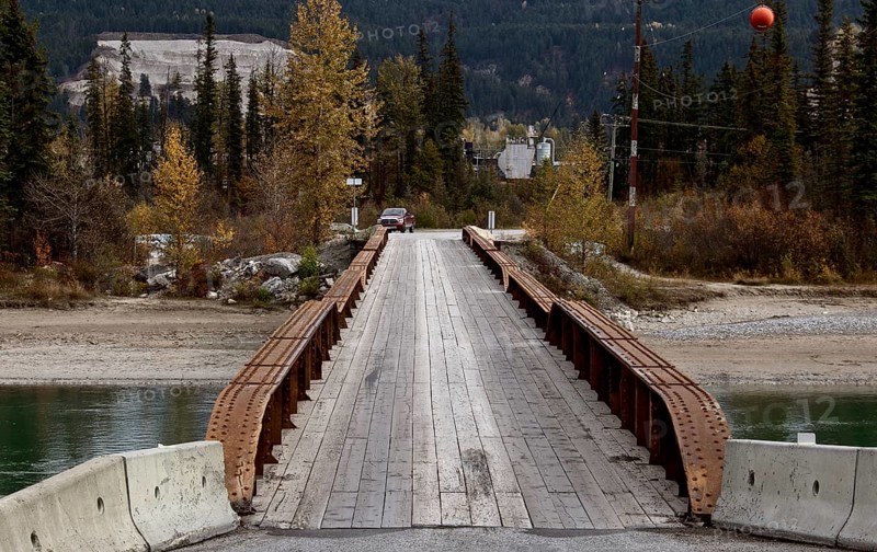 Golden British Columbia Kicking Horse narrow bridge