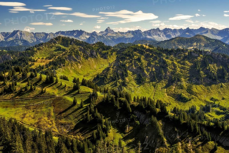 View from the Hochgrat near Oberstaufen (Bavaria, Germany)