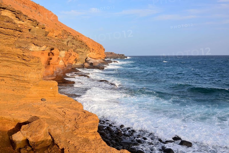 the Beautiful Ocean Coast's View Montana Amarilla Tenerife