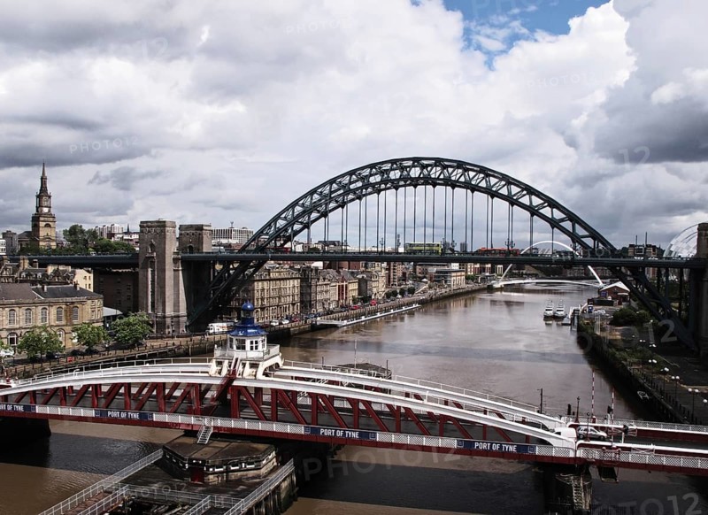 Bridges of Newcastle upon Tyne in North England, Great Britain