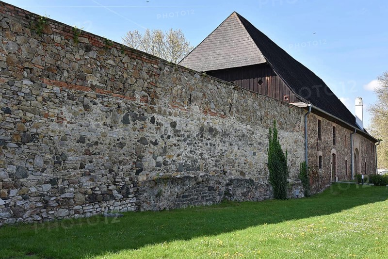 Tower and wall of the Roman fort Favianis in Mautern an der Donau, Austria