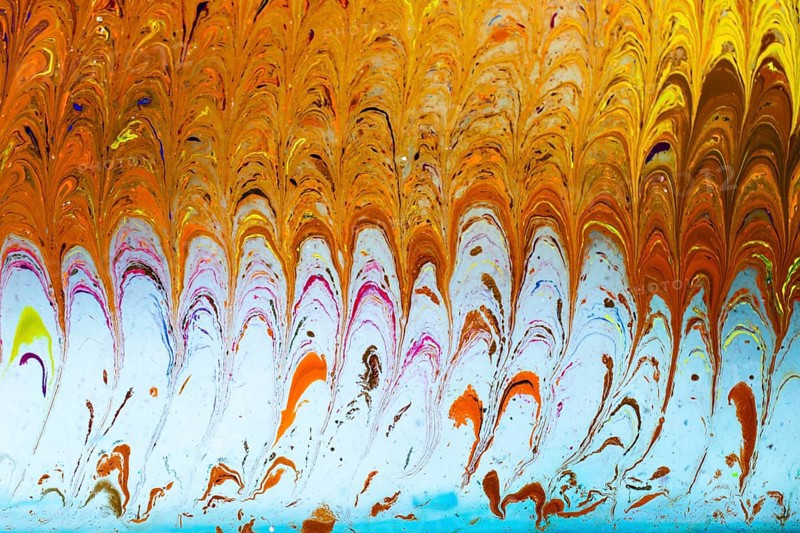 Abstract marbling art patterns in paint as background