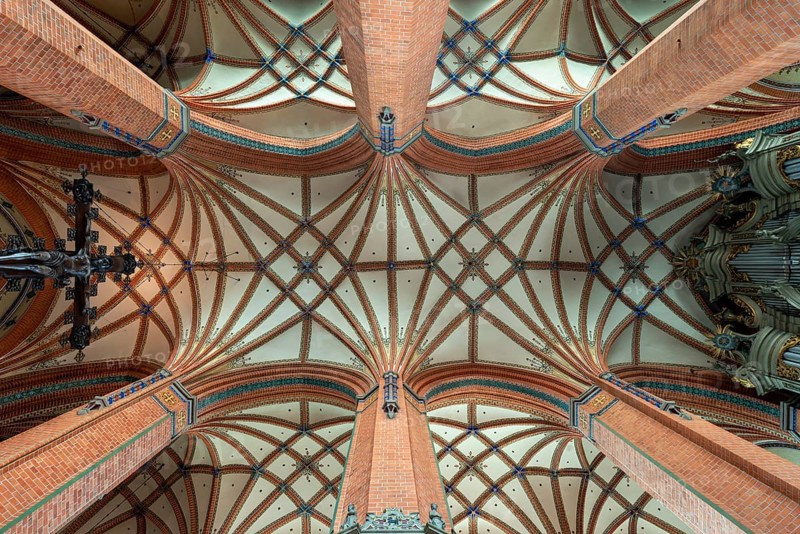 Güstrow, St Mary's Parish Church, St Mary's Church, vault in the nave
