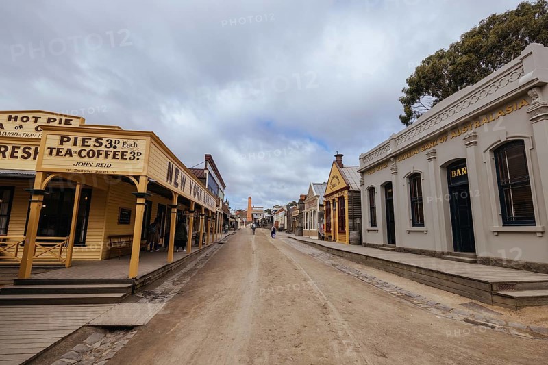 SOVEREIGN HILL, AUSTRALIA, April 17: Sovereign Hill is an open air museum recreating the atmosphere of a gold rush town in Ballarat, Australia on April 17th 2023