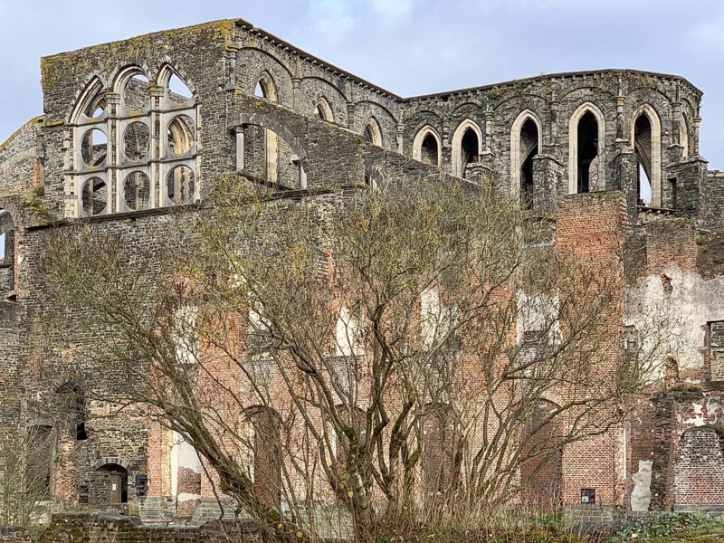 Villers Abbey ruins, an ancient Cistercian abbey located near the town of Villers-la-Ville in the Brabant province of Wallonia, Belgium, December 19th, 2020