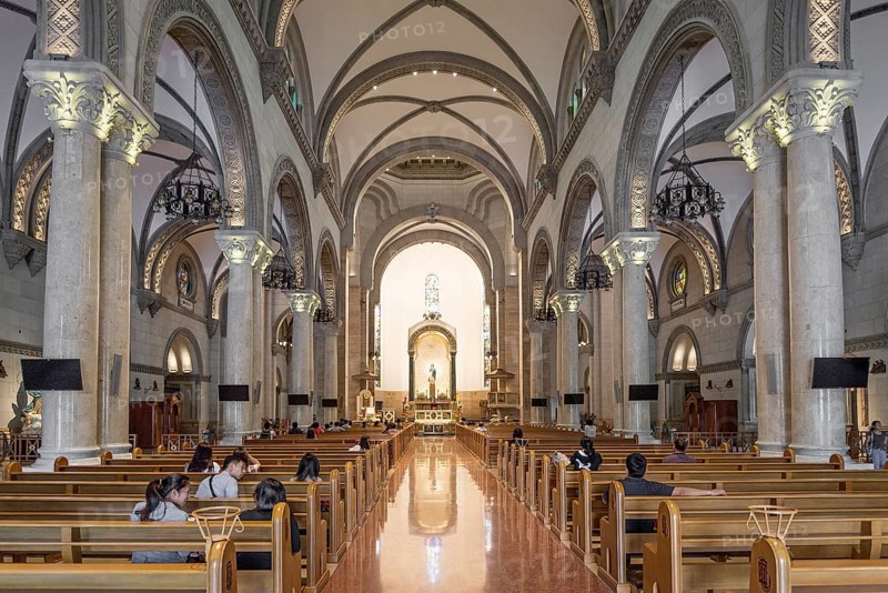 Manila catholic cathedral interior in philippines