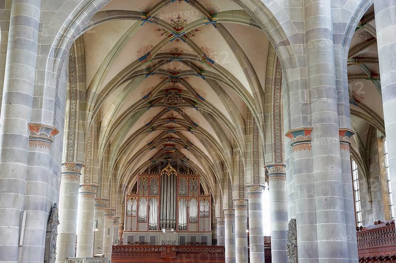 Church organ in St Michael's Church, St Michael, Protestant, Schwäbisch Hall, Germany