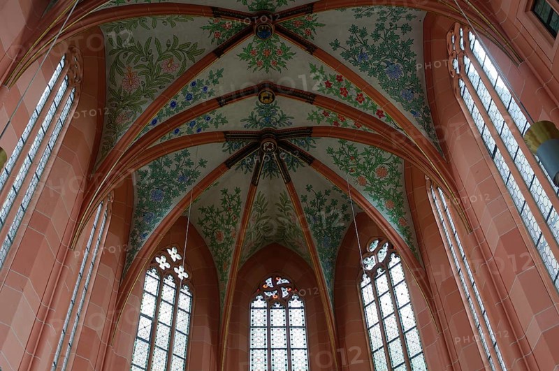 Nave of the collegiate church, Wertheim, Main, Tauber, Main-Tauber-Kreis, church, Germany