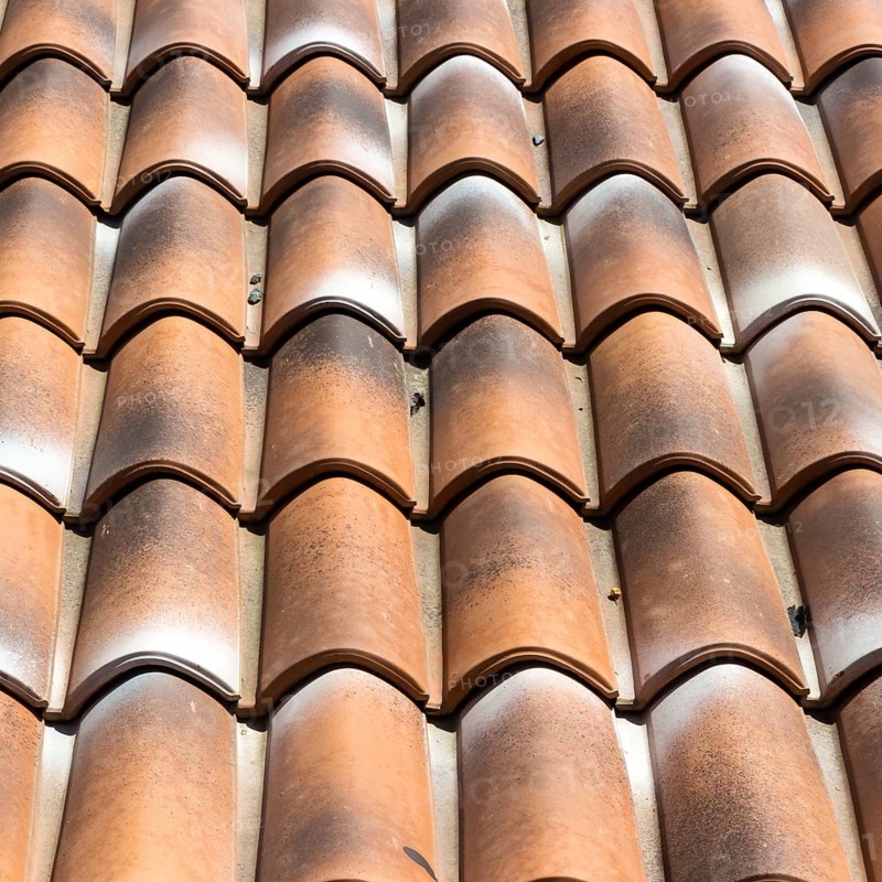 Detail of a new Italian roof