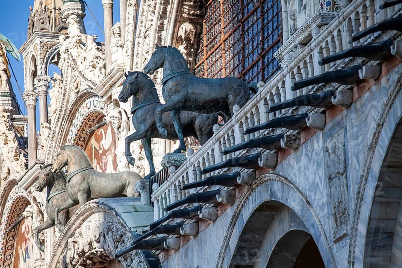 Quadriga, Basilica San Marco, façade detail, Venice, Italy