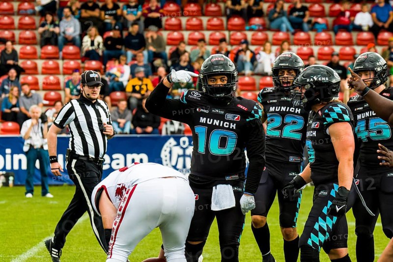European League of Football, ELF/ Game: Prague Lions at Munich Ravens on 09. June. 2024, in the uhlsport PARK, Unterhaching, Germany