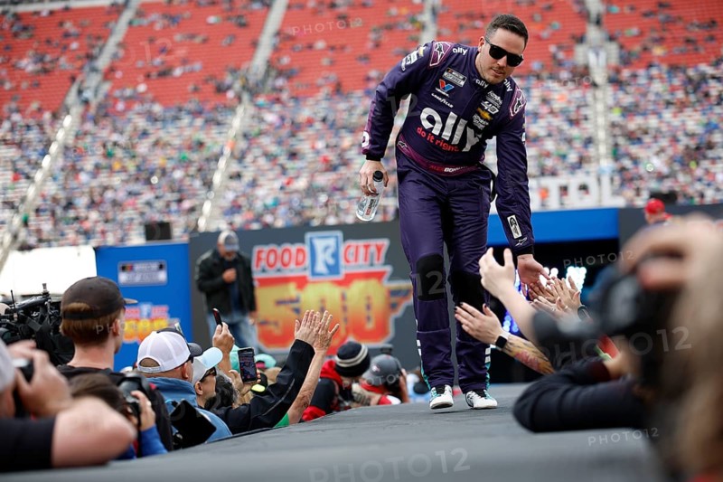 Alex Bowman gets introduced for the Food City 500 in Bristol, TN, USA
