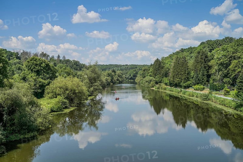 River Lahn, Lahn valley near Aumenau, Limburg-Weilburg district, Hesse, Germany