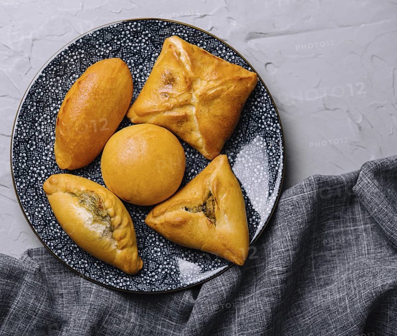 food still-life, Heap of fresh tasty puff pastries