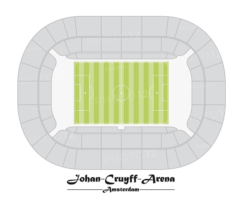 Floor plan of the Johan Cruyff Arena in Amsterdam