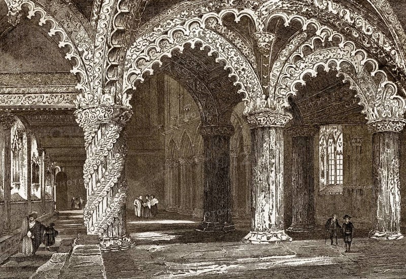 Rosslyn Chapel, die Stiftskapelle von St. Matthew, Roslin, Midlothian, Schottland, 19.
