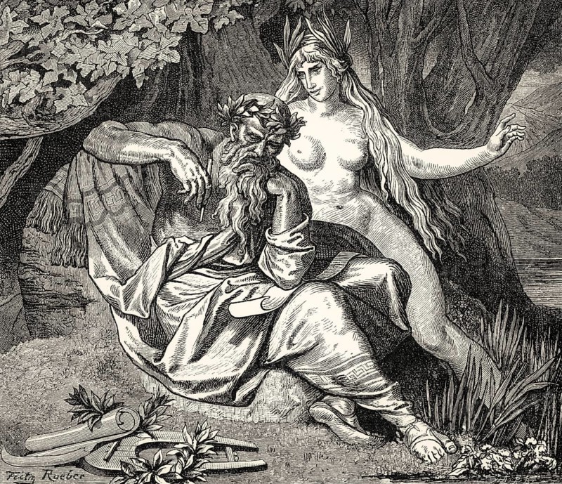 Scene from WEISSAGUNGEN DES BAKIS, The Soothsayings of Bakis, by Johann Wolfgang von Goethe