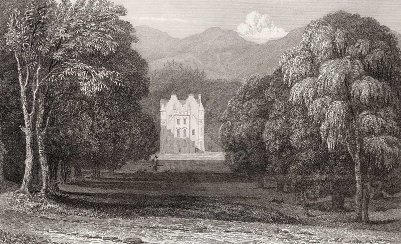 Aberuchill Castle, Comrie, Perthshire, 19th century, from Modern Athens by Th. H. Shepherd