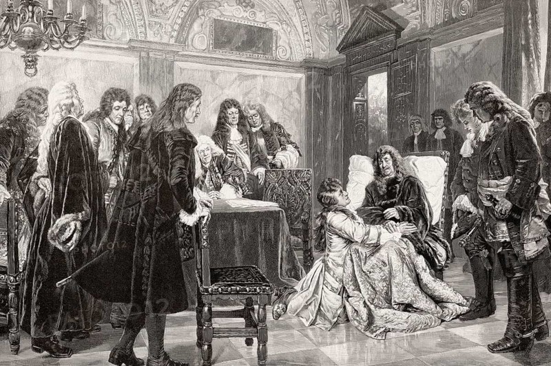 Frederick I at the sickbed of Frederick William, the Great Elector