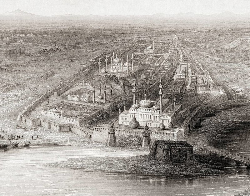 View of New and Old Delhi, India, Asia
