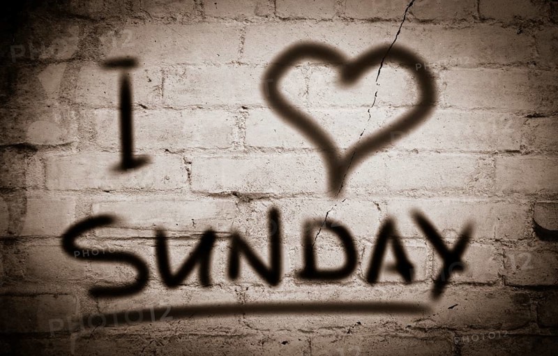 I Love Sunday Concept