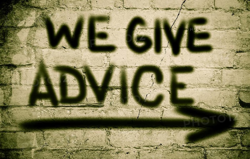 We Give Advice Concept