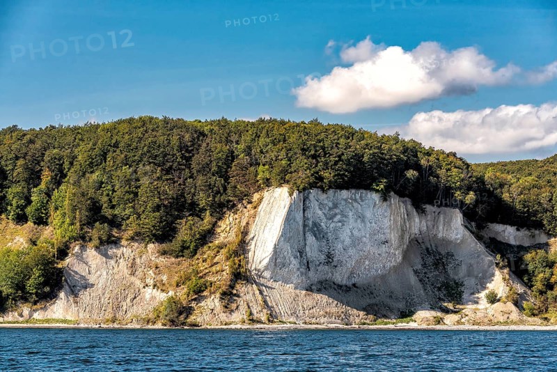 Famous chalk cliffs on the coast of Rügen in Batlic Sea in Germany