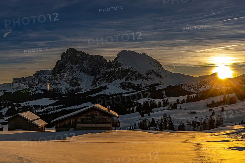 Sunrise on the Seiser Alm, South Tyrol, Italy