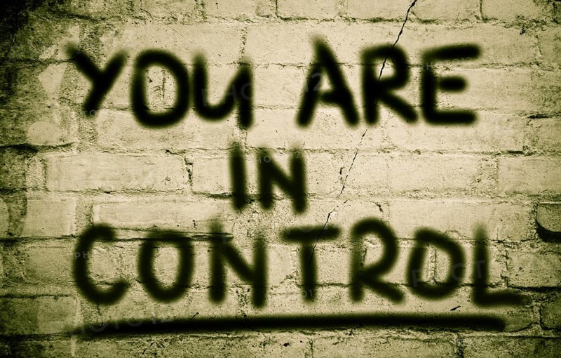 You Are In Control Concept