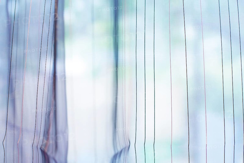 Transparent curtain on window. Curtain background