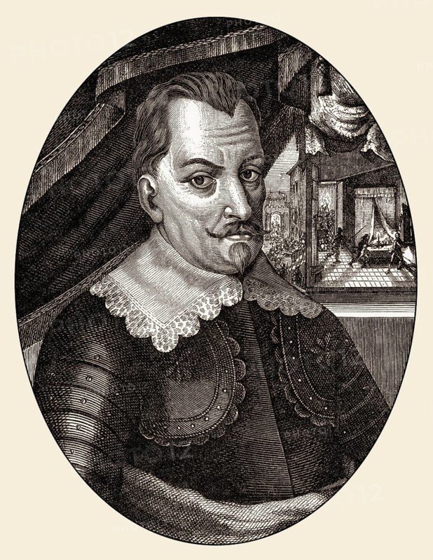 Wallenstein or Albrecht Wenzel Eusebius von Waldstein, 1583 - 1634, Duke of Friedland and Sagan, commander of the imperial forces in the Thirty Years' War
