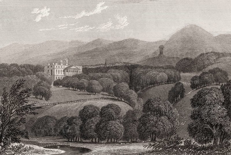 Penicuik House, Penicuik, Midlothian, Scotland, 19th century, from Modern Athens by Th. H. Shepherd