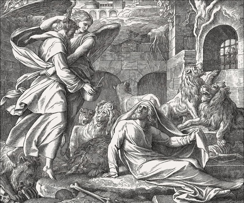 Daniel in the Lions' Den, Old Testament, by Julius Schnorr von Carolsfeld