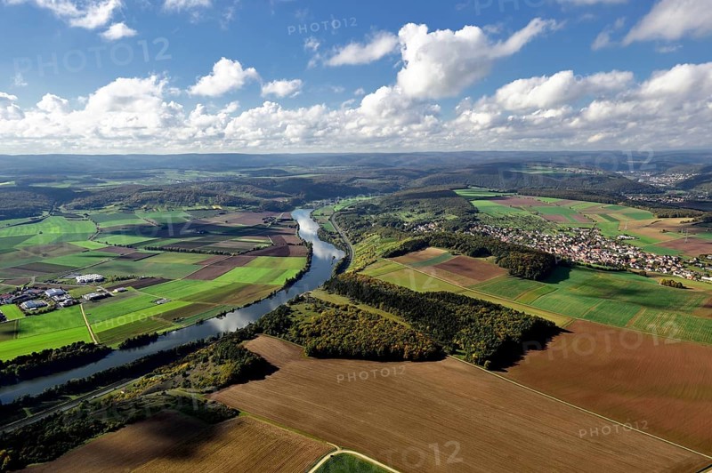 Aerial view of the Main near Gambach