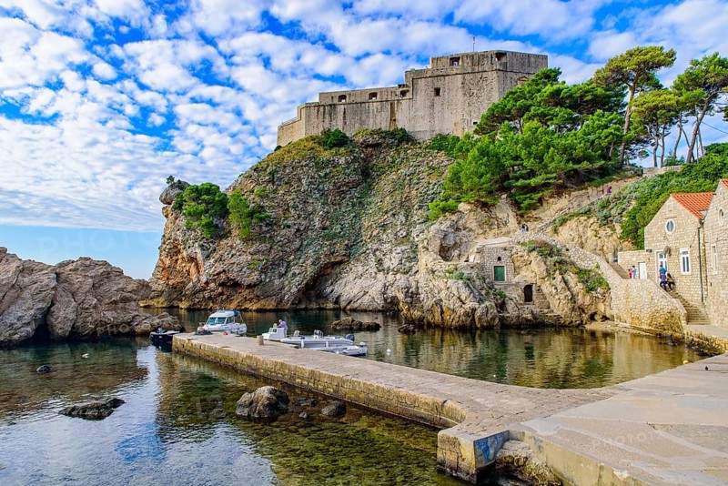 Fort Lovrijenac, a fortress by the western wall of the old city of Dubrovnik, Croatia
