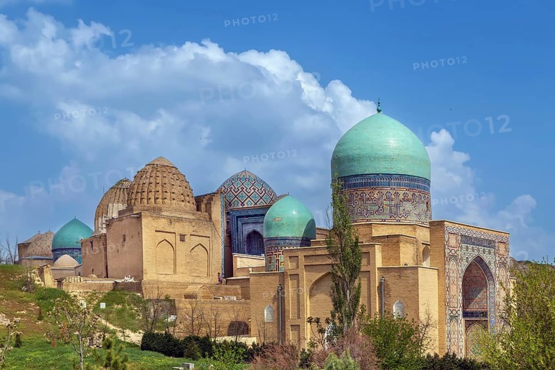 Complex of mausoleums Shahi Zinda in Samarkand, Uzbekistan