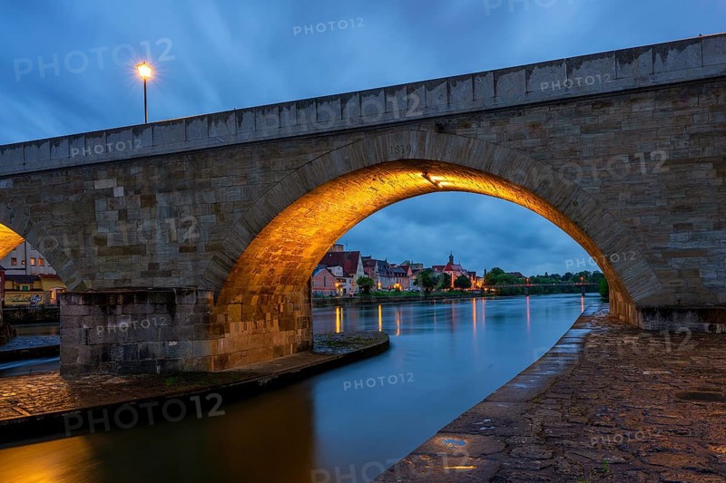 Panoramic view of Regensburg's old town on the Danube in Germany