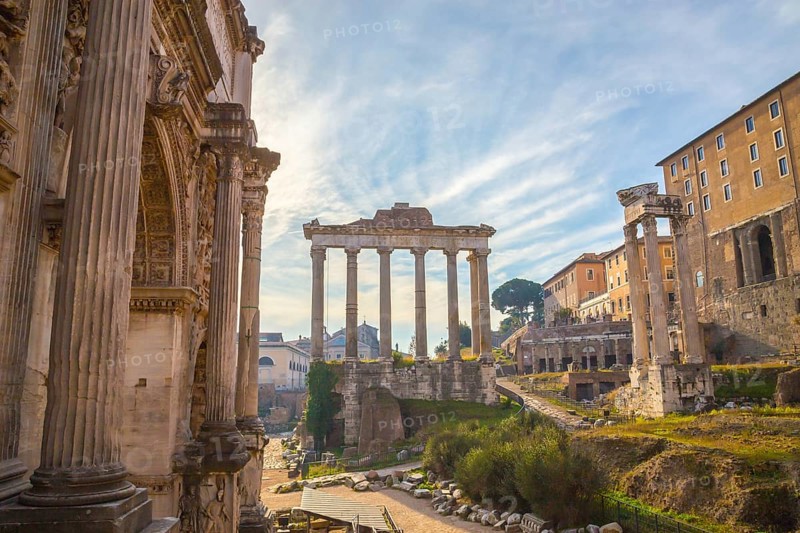 Forum romanum in rome panorama