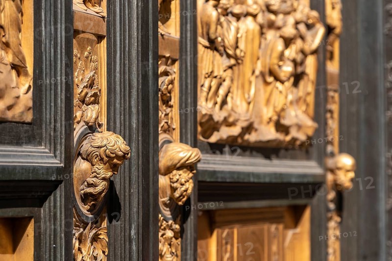 Paradise Gate at the baptistery of the cathedral Santa Maria del Fiore in Florence, Italy