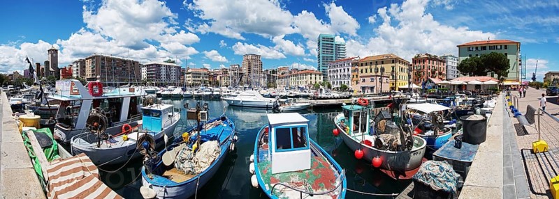 In the harbour of Savona, Liguria, Italy