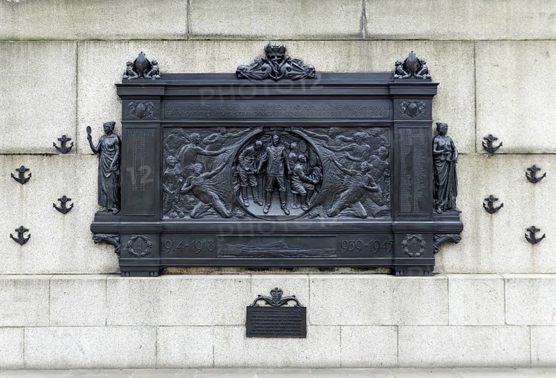 LONDON, UK, MARCH 11 : National Submariner's War Memorial on Thames Embankment in London on March 11, 2019