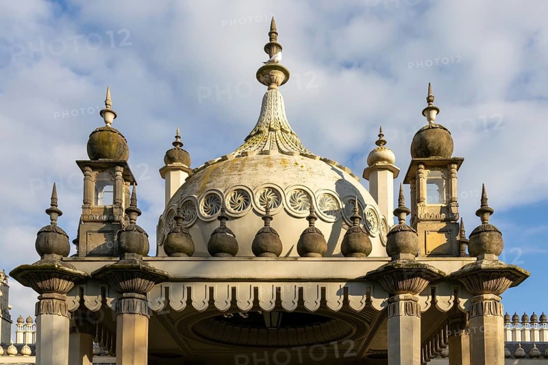 BRIGHTON, EAST SUSSEX, UK. MARCH 06. View of the Royal Pavilion in Brighton, East Sussex on March 6 2024