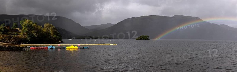 Rainbow at Loch Lomond, Rowardennan, Loch Lomond and the Trossachs National Park, Scotland, Great Britain