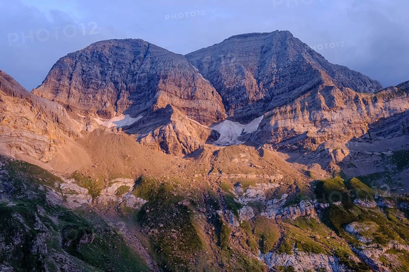 East Astazu, 3071 metres, from Espuguettes refuge, Pyrenees National Park, Hautes-Pyrenees, France