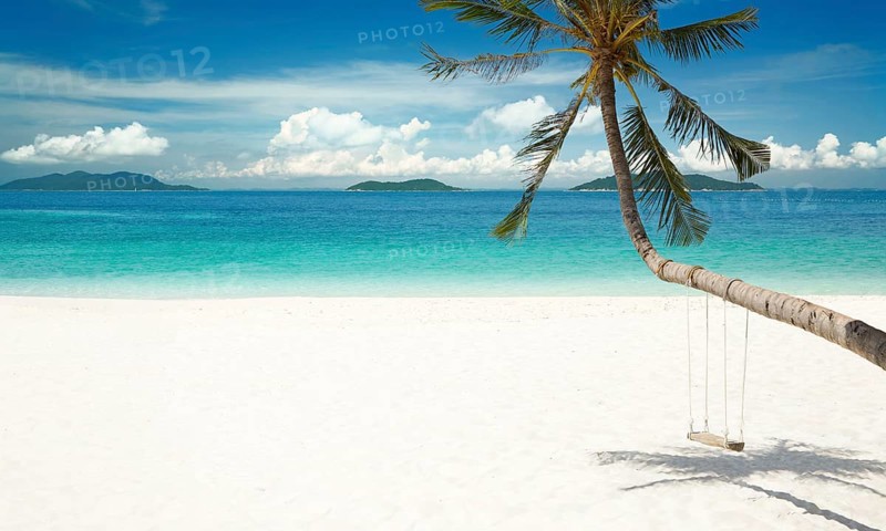 Rawa Beach in sunny day, world famous destination, beautiful weather and idyllic tropical island