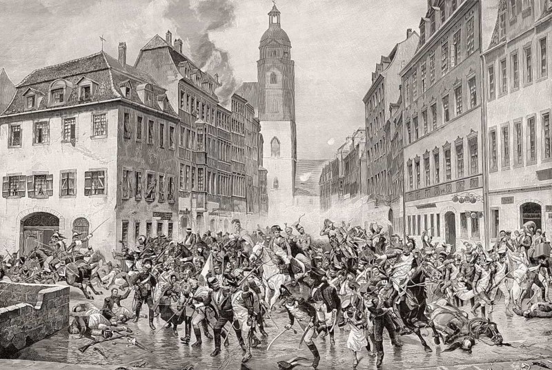 Napoleon's flight through Leipzig, 1813, Battle of the Nations