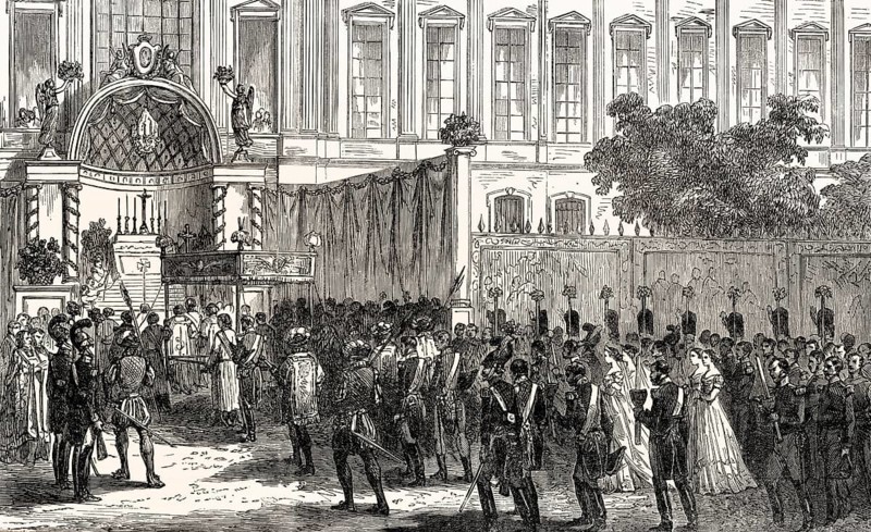 A Jesuit procession at Paris, France, 19th century