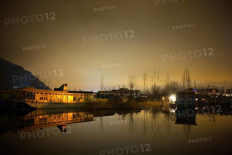 Dal Lake, Hotel Boat, Light in the sky, Srinigar, Kashmir