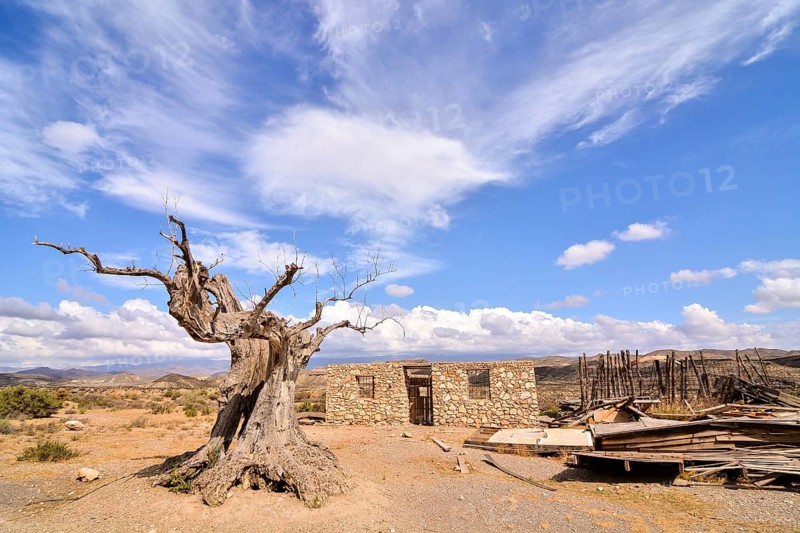 View of the Desert Tabernas in Almeria Province Spain