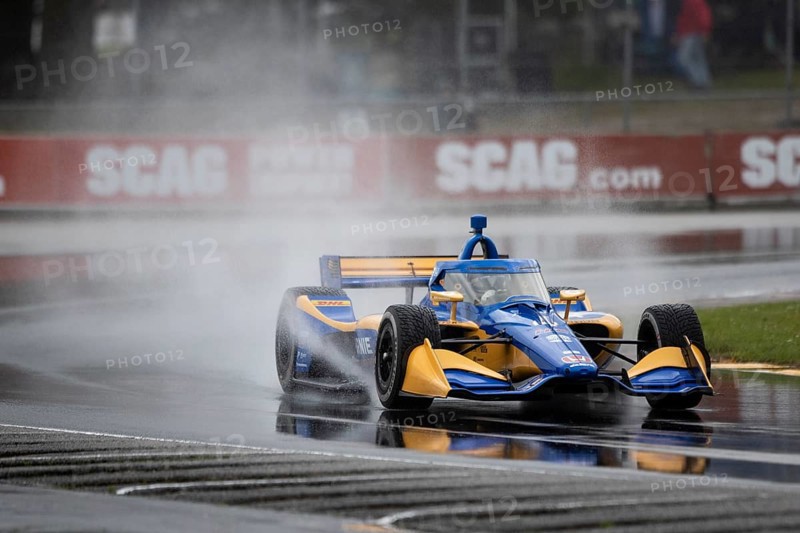 KYFFIN SIMPSON (R) (4) of Bridgetown, Barbados drives on track during practice for the XPEL Grand Prix at the Road America in Elkhart Lake WI